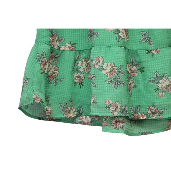 NWT LOFT Skirt Medium Petite Flowy Tiered Floral Preppy Spring Elastic Waist - Picture 4 of 12